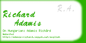 richard adamis business card