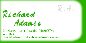 richard adamis business card